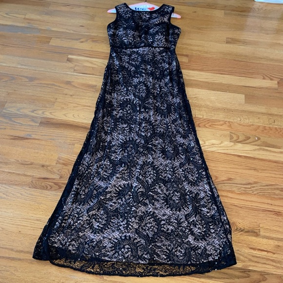 Nightway women’s lace underlay sequins floor length dress size 8 - Picture 8 of 8